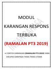 Soalan percubaan pt3 kedah bahasa melayu 2014. Modul 3 Karangan Respons Terbuka Ramalan Pt3 Pdf Modul Karangan Respons Terbuka Ramalan Pt3 2019 U2022 Contoh Karangan Ramalan Pt3 2019 Yang Course Hero