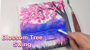 Decorate your walls with cherry blossom painting canvas prints from zazzle! Cherry Blossom Tree Easy Acrylic Painting How To Paint For Beginners Youtube
