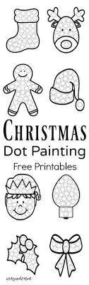 Christmas Dot Painting Free Printables Preschool Christmas Christmas Kindergarten Christmas School