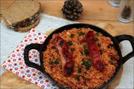 Riz A La Tomate Et Aux Saucisses Recette Riz Tomate Tomates Et Recette Riz