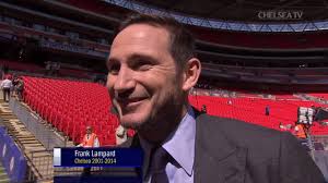 LAMPARD CHEERING ON THE BLUES AT WEMBLEY