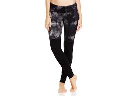 Alo goddess leggings with floral pattern and white ribbed legs. Alo Yoga Synthetic Abstract Print Goddess Ribbed Leggings In Black Black Smoke Print Black Lyst
