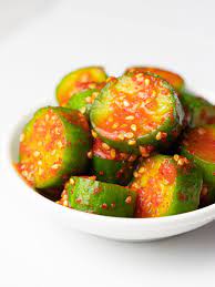 Spicy Korean Cucumber Salad Oi Muchim Recipe Cucumber Recipes Korean Cucumber Salad Spicy Korean