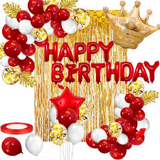 Power wheels thomas train with track. Golden And Red Happy Birthday Decoration Combo Kit With Banner Balloons Foil Curtain Crown Foil 48pcs For Birthday Decoration Boys Kids Girl Husband Wife Girl Friend Adult Party Propz Online Party