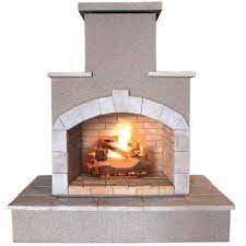 Product title better homes & gardens freestanding fan forced 1500w portable fireplace, dark walnut average rating: Cal Flame 78 In Propane Gas Outdoor Fireplace Frp908 3 1 The Home Depot