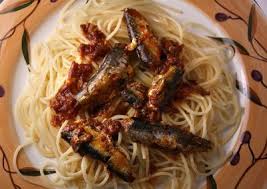 The 99 Cent Chef Sardines In Tomato Sauce With Olive Oil Over Pasta Sardines In Tomato Sauce Recipe Sardine Recipes Sardines