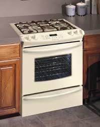 Prepare all types of dishes on a new gas stove from brands like kenmore and samsung. Frigidaire Glcs389fq 30 Inch Slide In Dual Fuel Range With 4 2 Cu Ft Electric Self Cleaning Oven Evencook3 Element Convection System Warming Drawer 4 Sealed Gas Burners Bisque On Bisque