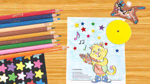 Enjoy this nursery rhyme from paper puppet playhouse…hey diddle diddle! Hey Diddle Diddle Coloring Craft Mother Goose Club