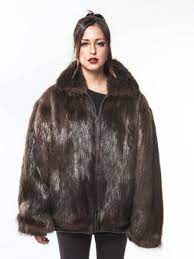 Gently Loved Mens Bown Beaver Fur Rerversible Leather Bomber Jacket Reversible Leather Leather Bomber Jacket Bomber Jacket