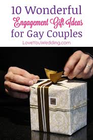 From romantic coffee mug sets to cozy home decor, our collection of personalized items offer no shortage of ideas for unique couple gifts. 10 Thoughtful Engagement Gifts For Gay Couples
