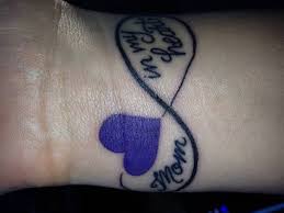 Nice Purple Heart Remembrance Mom Infinity Tattoo On Wrist Infinity Tattoo On Wrist Remembrance Tattoos Tattoos