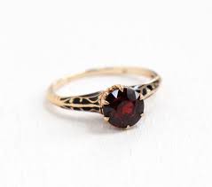 Antique 10k Rose Gold Garnet Black Enamel Ring By Maejeanvintage Garnet Jewelry Garnet Rings Black Rings
