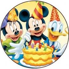 Torte di compleanno con foto personalizzate. Cialda Ostia Per Torta Compleanno Topolino