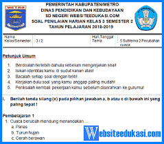 Soal tema 5 kelas 3 mengenal olahraga dan permainan tradisional terdiri dari 3 subtema dan soal tematik kelas 3 tema 5 cuaca bisa digunakan untuk persiapan ulangan harian ataupun latihan soal uas tema 5 kelas 3 semester 1 semoga soal tematik kelas 3 semester 2 bisa membantu bapak ibu semuanya. Soal Ph Uh Kelas 3 Tema 5 Subtema 2 K13 Revisi 2018 Kumpulan Soal Dan Kunci Jawaban