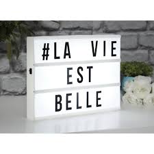 Decoration Lumineuse Boite Lumineuse Message Citations Lightbox Boite Lumineuse