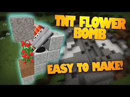 Minecraft Trap Tnt Flower Bomb Invisible Trap To Blow Enemies Sky High Minecraft Redstone Youtube Minecraft Redstone Flower Bomb Minecraft