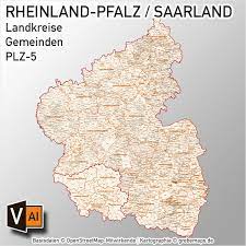 Sna berichtet am donnerstag, den 15. Rheinland Pfalz Saarland Vektorkarte Landkreise Gemeinden Plz 5