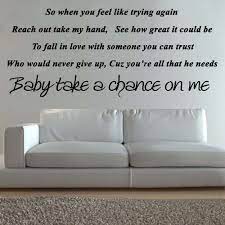 Wall Art Take A Chance On Me Jls Song Quote Decal Sticker Vinyl Bedroom Vinyl Orange Vinyl Wall Stickerstickers Garage Aliexpress