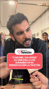 El también humorista, Marcelo “Coronel” Valverde acompañó a Luis Slimming  en su presentación el primera noche de Teletón., Slimming realizó una breve  rutina en la que reunió actualidad, historias ...