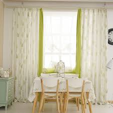 Find the right curtains for every room. Country Apple Green And White Two Tone Cotton Linen Dining Room Curtains