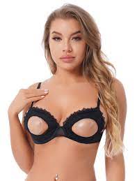 Sexy Damen Dessous Bikini BH Spitze offene Brust Büstenhalter Büstenhebe  Club | eBay