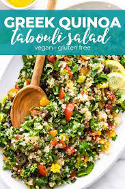 This Tabouli Salad Has Quinoa Instead Of Bulgur Making It A Fantastic Gluten Free Summer Salad Make T Tabouli Salad Summer Salad Recipes Tabouli Salad Recipe
