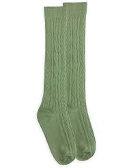 Stock up on every color for the cooler months ahead. Jefferies Knee High Cable Knit Socks Sage 30722