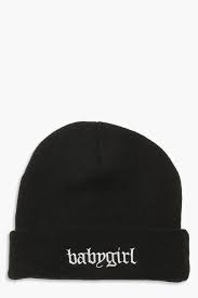 Babygirl Beanie Boohoo In 2021 Beanie Outfit Cute Hats Cute Beanies