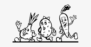 Coloring fruits and vegetables clipart. Coloring Book Vegetable Fruit Food Snack Cartoon Vegetables Clipart Black And White 593x340 Png Download Pngkit