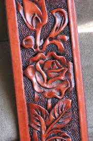 Leathercraft patterns leather stamping tutorial modified craftool stamp. Custom Handcarved Leather Belt Rose 200 00 Via Etsy Leather Carving Leather Tooling Patterns Wood Carving Patterns