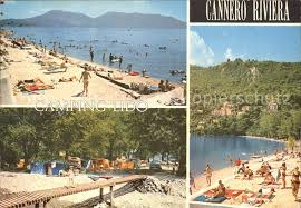 In our italian bar you can enjoy a delicious cappucino or other specialty coffee; Cannero Riviera Lago Maggiore Camping Lido Holzbruecke Strand Kat Nr Kt58697 Oldthing Ansichtskarten Piemont Piemonte