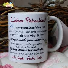 Glückwunschkarte spruch für ein kind (freizeit, geburtstag. Tasse Liebes Patenkind