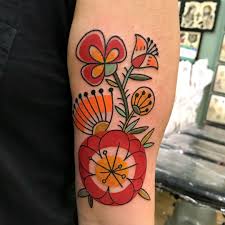 Jennifer Trok On Instagram Done At Darkagetattooseattle Thanks Jenny Flowertattoo F Traditional Tattoo Flowers Flower Tattoos Art Tattoo