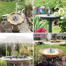 Solar Springbrunnen Wasserspiel Garten Springbrunnen Vogelbad Brunnen