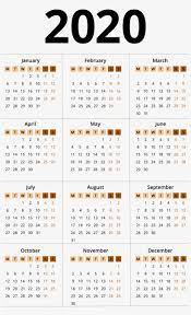 Free printable weekly calendar templates 2020 for pdf (.pdf). 2020 Calendar Png Simple 2020 Calendar Template Png Image Transparent Png Free Download On Seekpng