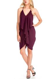 Malibu Days Women S Ruffled Front And Draped Back Cocktail Party Dress Dresses Party Dress Clothes