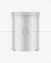 Matte Cylindrical Plastic Jar Mockup In Jar Mockups On Yellow Images Object Mockups Plastic Jars Mockup Free Psd Mockup Psd
