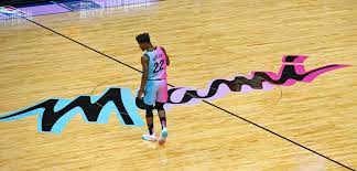 The primarily white combination, accented in blue gale and laser fuchsia, featured miami in script across the chest on the jersey, using the same font and. Heat Balances On Court Struggles With Covid National Unrest Miami Herald