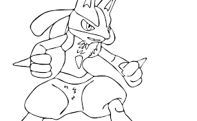 Each printable highlights a word that starts. Pokemon Coloring Pages Lucaro And Riolu Inerletboo