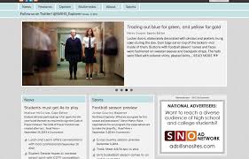 Using A White Outline On All The Elements Of The Site Check Out The Way The Navigation Bar Matches Creat Northwest High School Student Voice School Newspaper