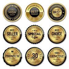 Seal Gold Badges And Labels Premium Quality Certificate Design Template Labels Gold Labels
