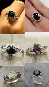 20 Gorgeous Black Diamond Engagement Rings Black Engagement Ring Unique Engagement Rings Black Black Diamond Ring Engagement