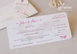 Faire part de mariage entièrement personnalisables avec vos textes, couleurs ou encore photos. Faire Part Billet D Avion Monde Le Blog Officiel De Graine Creation