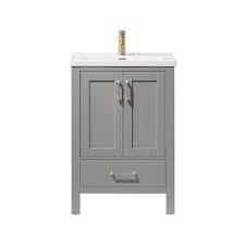 The vanity is a single sink marbled top cabinet with a modest storage area underneath. Luxury 24 Inch Bathroom Vanities Perigold