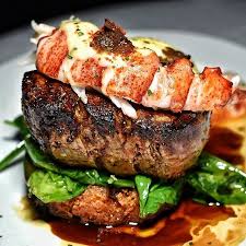 Best Kind Of Surf N Turf An 8 Oz Filet Topped With A Butter Poached Lobster Tail That All Sits On A Gouda Potato Cake Bookofeats