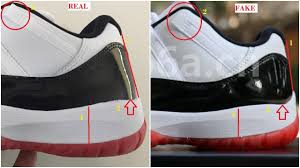 The jordan 11 low concord bred consists of a white upper with black patent leather overlays and black detailing. Real Vs Fake Air Jordan 11 Low Concord Bred Quick Ways To Identify The Fake Pair Youtube