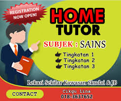 Our tutors include part time university undergrad/graduates, full/part time tutors. Awan Nina Home Tuition Jb Home Tutor In Johor Bahru Skudai For Pt3 Student