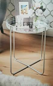 Get it as soon as tue sep 1. Kb 40cm Round Tray Side Table With Mirrored Glass Top Silver For Sale Online Ebay