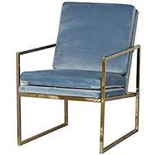 Mr Do Samt Sessel Stuhl Blau Hellblau Lounge Sessel Kupfer Blick Messing Plattiert Gold Finish Stahl Meta Lounge Sessel Outdoor Lounge Sessel Blaue Samtstuhle