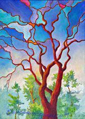 Eileen Mcgann Art Stained Glass Series Tree Art Art Watercolor Art
